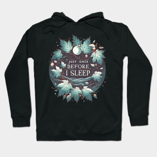 "Maple Whispers" - Tranquil Maple Leafs Nighttime Design Hoodie